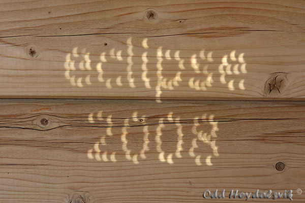 Eclipse 2008 pinhole images