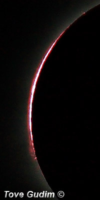 Photo of total solar eclipse 2008